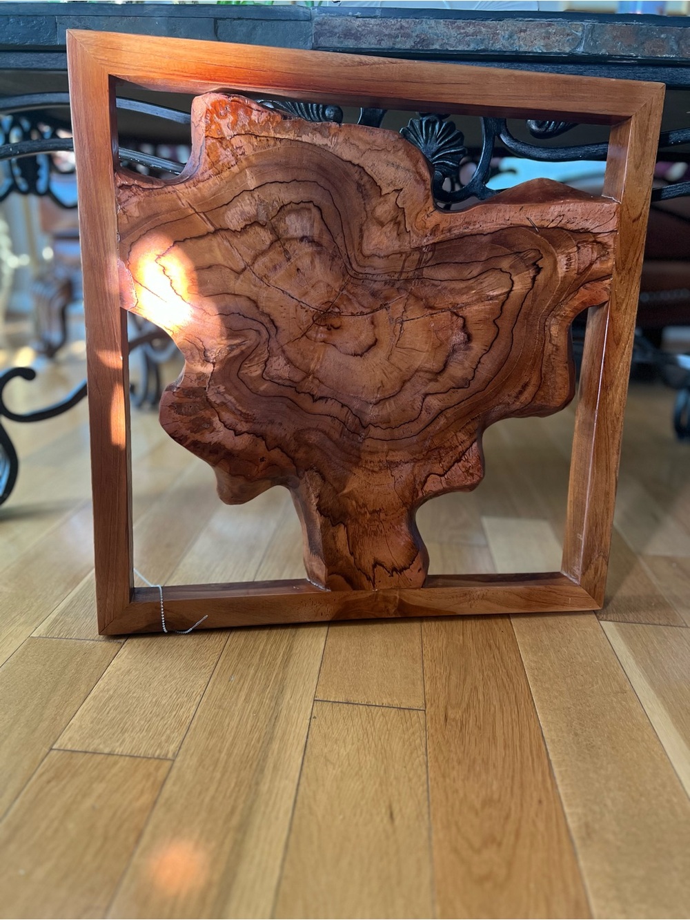 Rustic Live-Edge Wooden Wall Art in Rich Brown